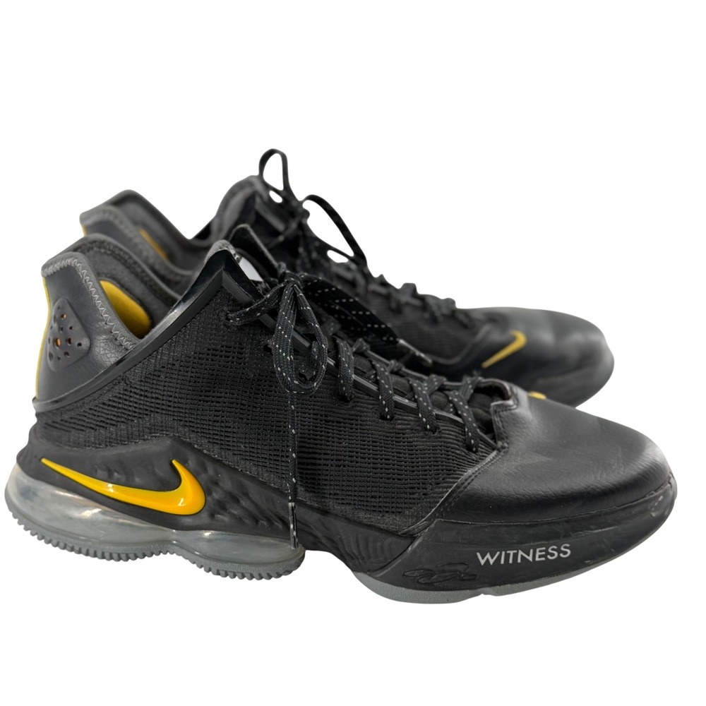 Nike Mens 11 LeBron 19 Low Black Gold DH1270-002 Basketball Shoes Witness React